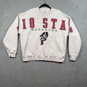 Abercrombie Fitch X Reserve Ohio State Embroidered Sweater Pull Over Size M